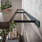 Vægmonteret hylde Loft Akacie 120 cm - Drift Brown 