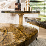 Sidebord Nola i antikguld - 60 cm højt 