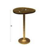 Sidebord Nola i antikguld - 60 cm højt 