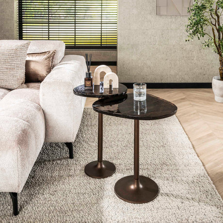 Sidebord Copper Glow M – Antik Kobber, 50x42x55 cm 