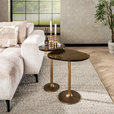 Sidebord Aurora M - Antik Guld 50x55 cm 