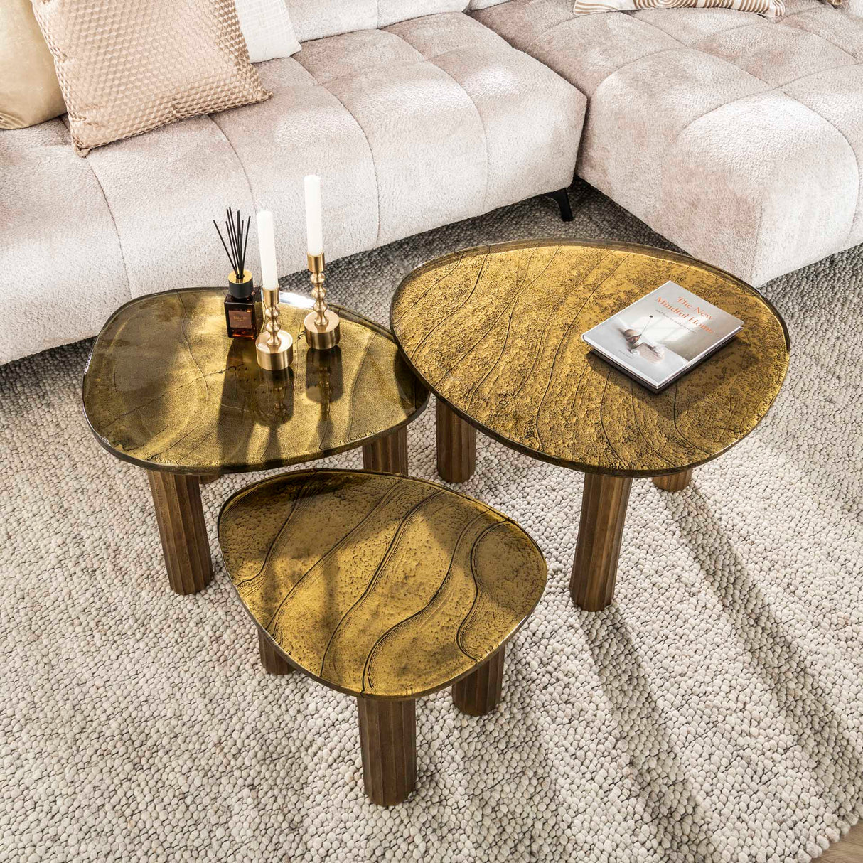 Salontafel Nova S - Antik Guld 51x37 cm 