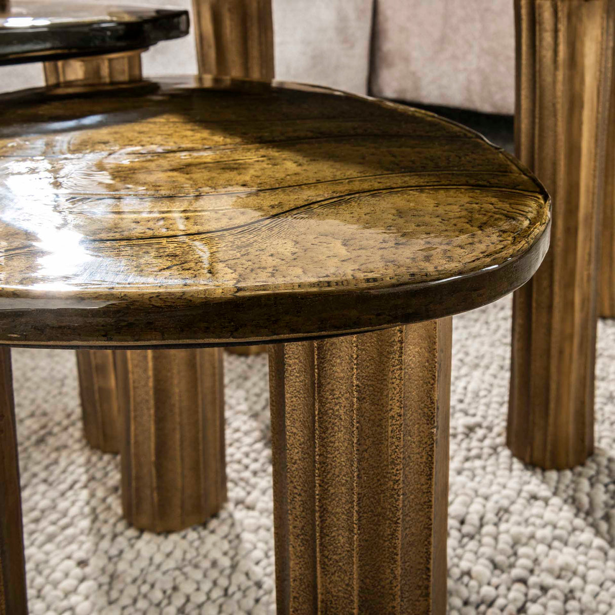 Salontafel Nova S - Antik Guld 51x37 cm 