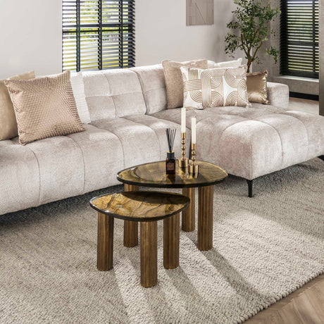 Salontafel Nova S - Antik Guld 51x37 cm 