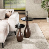 Sidebord Vesta dråbeform - Antik kobber - 30x30x45 cm 
