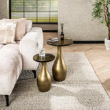 Sidebord Dråbe S - Antik Guld - 30x30x45 cm 