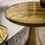 Sidebord Dråbe S - Antik Guld - 30x30x45 cm 