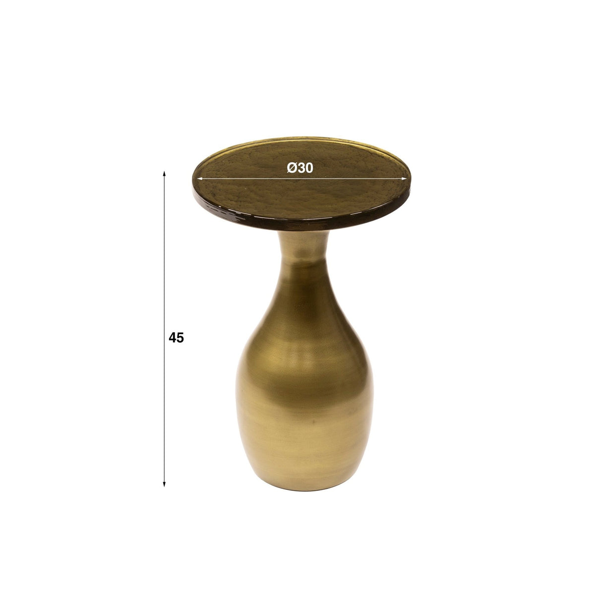 Sidebord Dråbe S - Antik Guld - 30x30x45 cm 