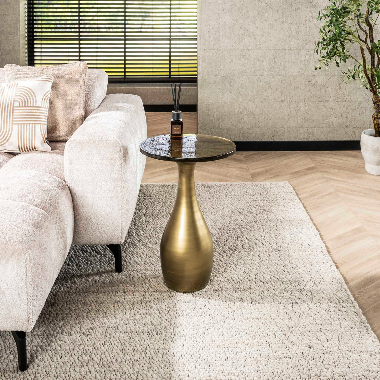 Sidebord Dråbe M - Antik Guld 40x60 cm 