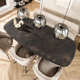 Spisebord Jax Dansk Oval 215 cm - Grå Metallic 