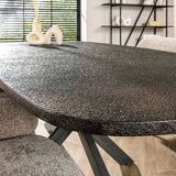 Spisebord Jax Dansk Oval 215 cm - Grå Metallic 
