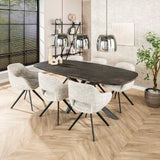 Spisebord Jax Dansk Oval 215 cm - Grå Metallic 