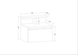 Nachtkastjes - Nachtkastje Alice Antraciet Melamine 39,8x35x35 cm - Dimehouse