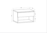 Sengebord Jamot Hvid Melamin 44,6x31,9x31,9 cm