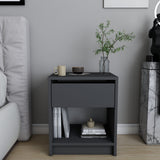 Sheridan sengebord antracit 44,6 cm Melaminbelagt møbelpanel