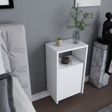Carlin nachtkastje wit 36 cm Melamine gecoat houtcomposiet