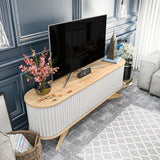 TV Meubels - TV Meubel Stor Saffier Wit Melamine 180x60x43 cm - Dimehouse