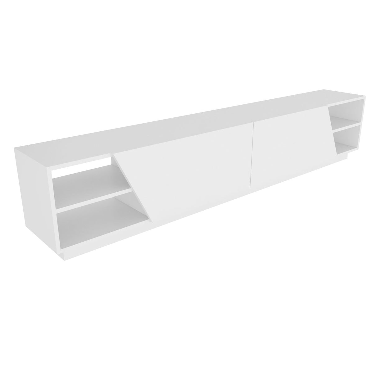 TV Meubels - TV Meubel Rhodes Wit Melamine 240x47,4x37,1 cm - Dimehouse