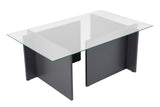 Rektangulær Moderne Sofabord Vetroni Antracit - Glas - 105x65 cm 