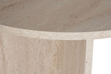 Ovalt spisebord travertin melamin - Japandi - 200x89,5x75 cm - Sota