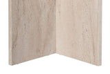 Ovalt spisebord travertin melamin - Japandi - 200x89,5x75 cm - Sota