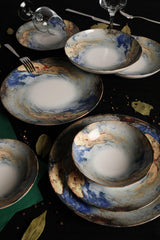 GBSATN24KY4101615 Hvid Blå Guld 100% PORCELÆN