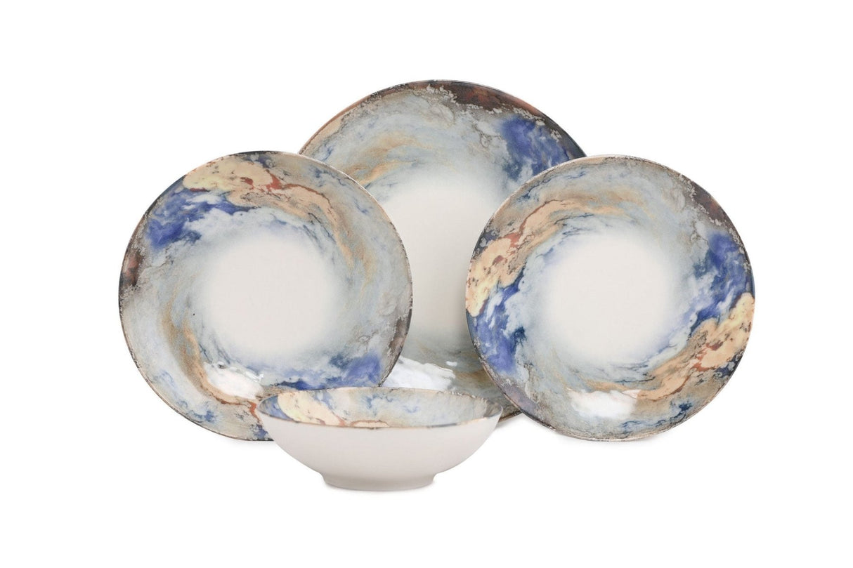 GBSATN24KY4101615 Hvid Blå Guld 100% PORCELÆN