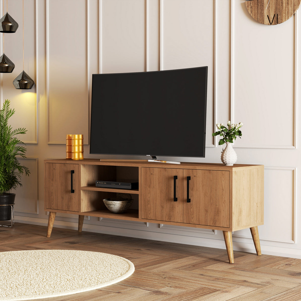 TV-møbel Exxen Eg Melamin 150x52x34 cm