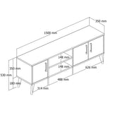 TV-møbel Exxen Eg Melamin 150x52x34 cm