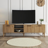 TV Meubels - TV Meubel Exxen Eik Melamine 180x52x35 cm - Dimehouse