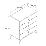 Kommode Versa Eg Melamin 80x90,8x45 cm