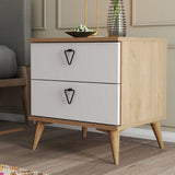 Sengebord Versa Eg Hvid Melamin 52x55,1x45 cm