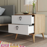 Sengebord Versa Eg Hvid Melamin 52x55,1x45 cm
