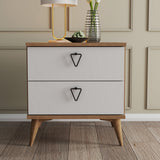 Sengebord Versa Eg Hvid Melamin 52x55,1x45 cm