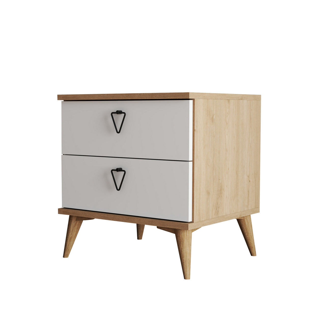 Sengebord Versa Eg Hvid Melamin 52x55,1x45 cm