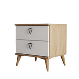 Sengebord Versa Eg Hvid Melamin 52x55,1x45 cm