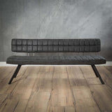 Spisestue sofa Madrid DH Interiør Sort LxBxH 186x44x22 Kunstlæder Ambient foto set forfra