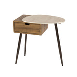 Borea Natbord til højre 1 skuffe Keramik Travertin 