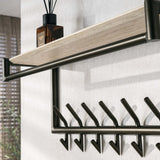 Krogstang Aria og huehylde 2x7 kroge melamin travertin 