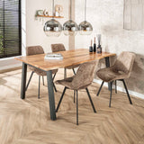 Set van 4 eetkamerstoelen Riviera Rich champagne draaibaar