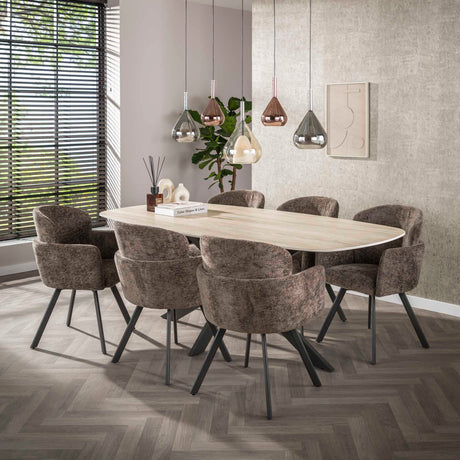 Sæt med 2 spisestuestole Comfortline Hoven Rich Taupe 