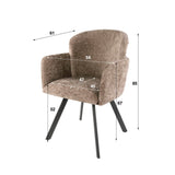 Sæt med 2 spisebordsstole Linea Hoven Rich Champagne 