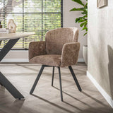 Sæt med 2 spisebordsstole Linea Hoven Rich Champagne 