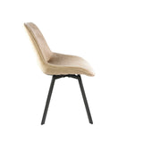 Sæt med 4 spisestuestole Avero drejelig Jaroq sand 