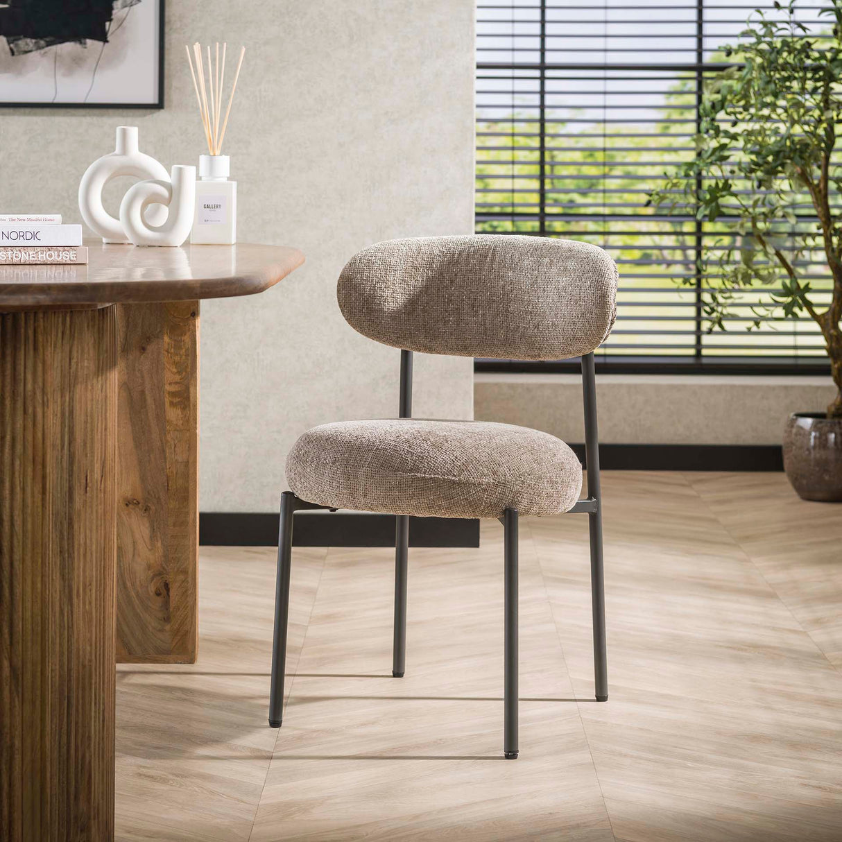 Set van 2 eetkamerstoelen Aero Tissee Cargo zand