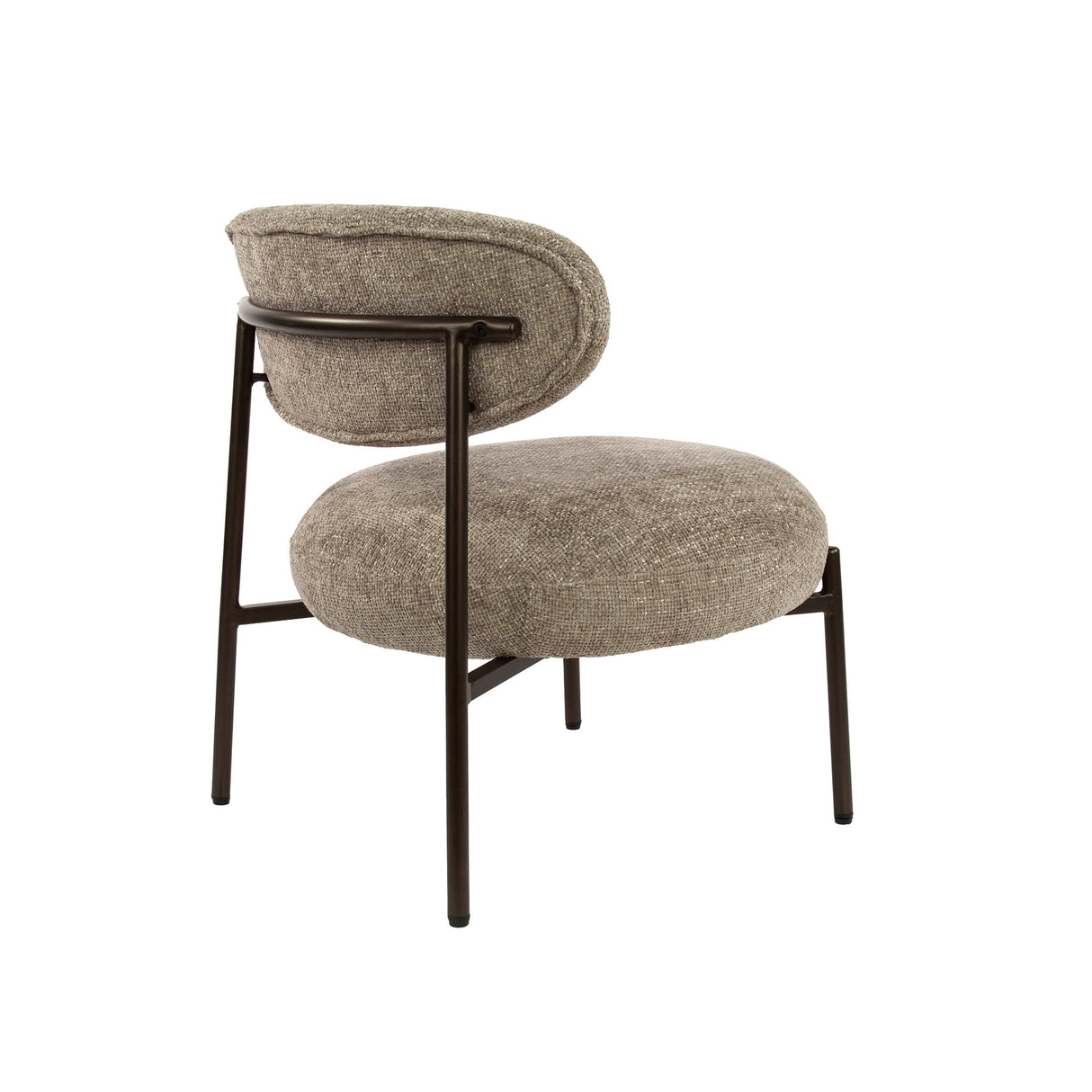 Nova Rund Fotel – Sandfarvet Stoff 
