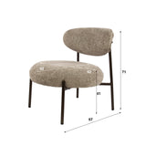 Nova Rund Fotel – Sandfarvet Stoff 