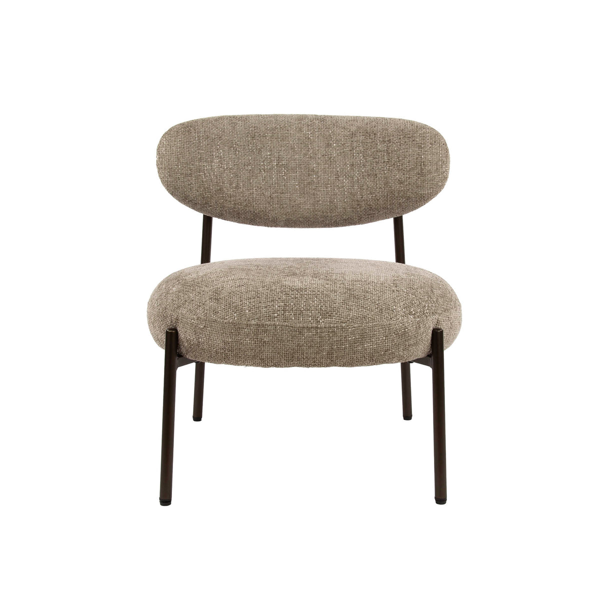Nova Rund Fotel – Sandfarvet Stoff 