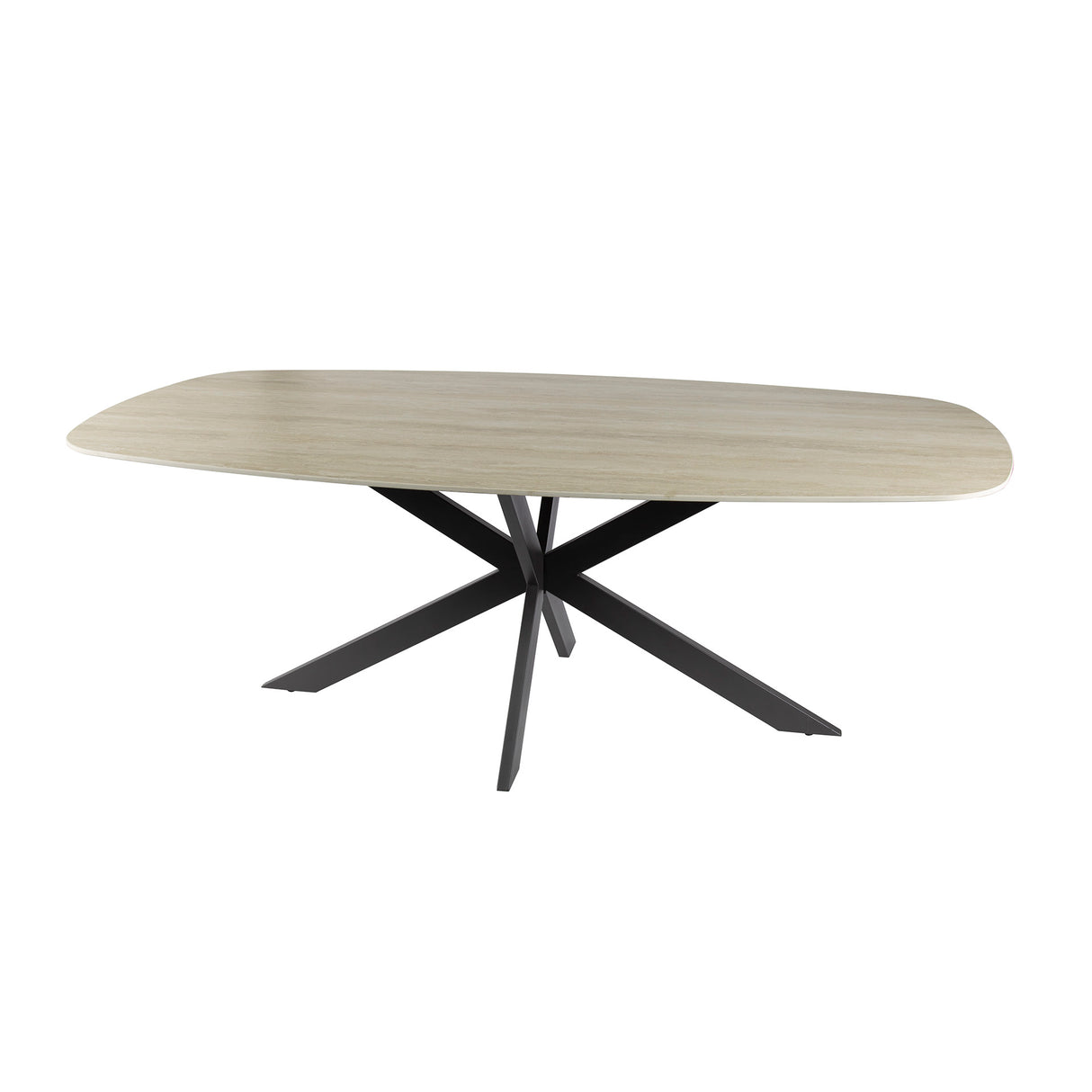 Aureo Ovalt Bord 180 cm Travertin Keramik 