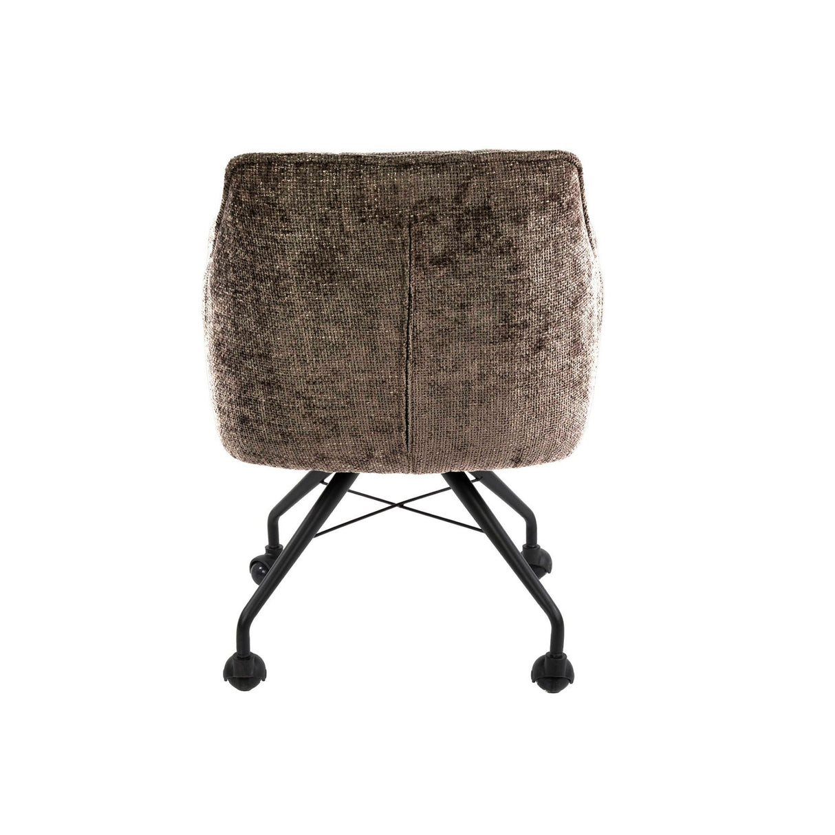 Sæt med 2 spisestuestole Richmond taupe stof med hjul 